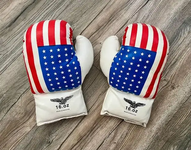 Leather boxing gloves