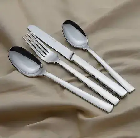 Stainless steel knife, fork and spoons
